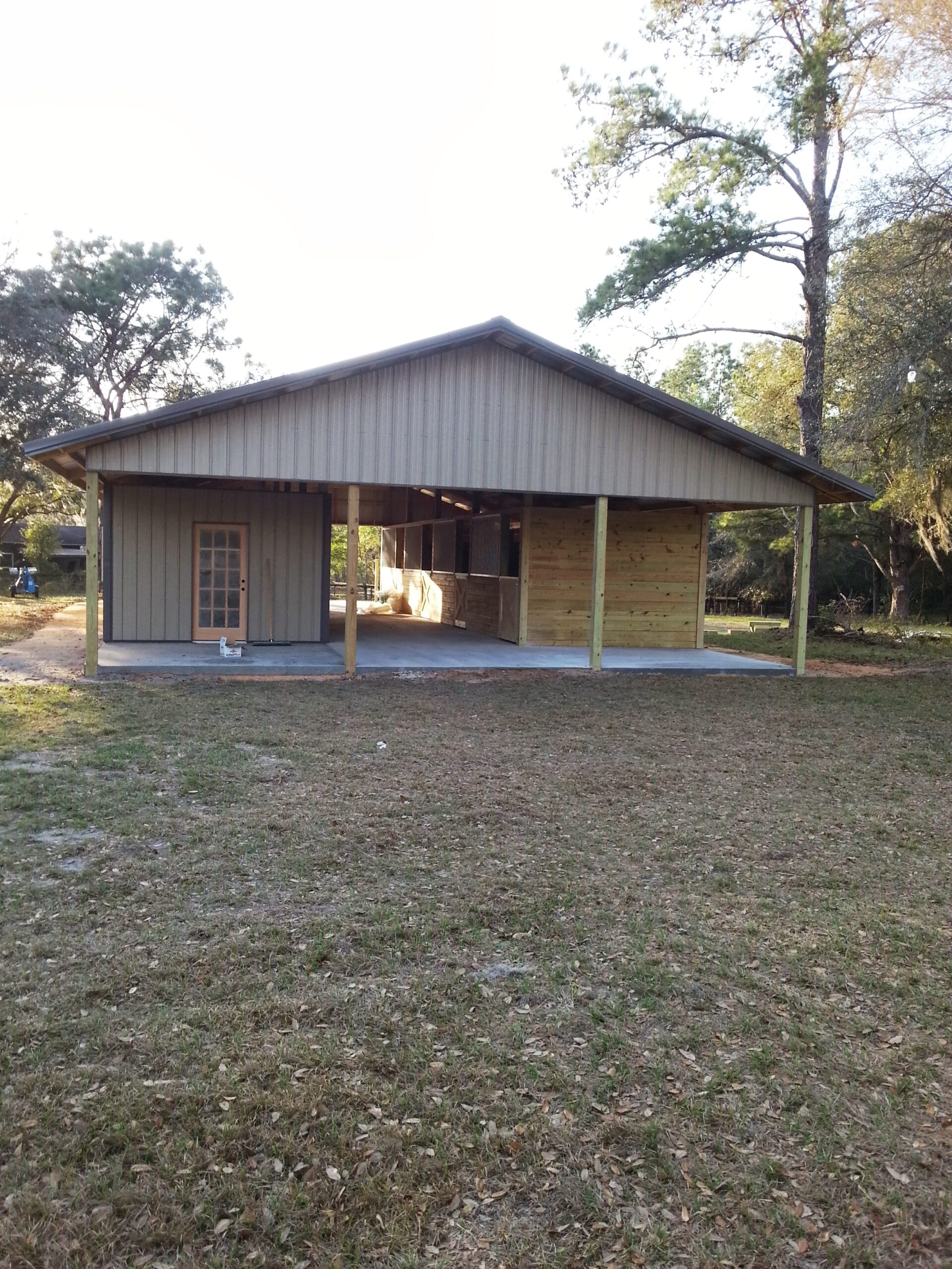 Custom barn built by Buildings By Bill in Osceola County, Florida