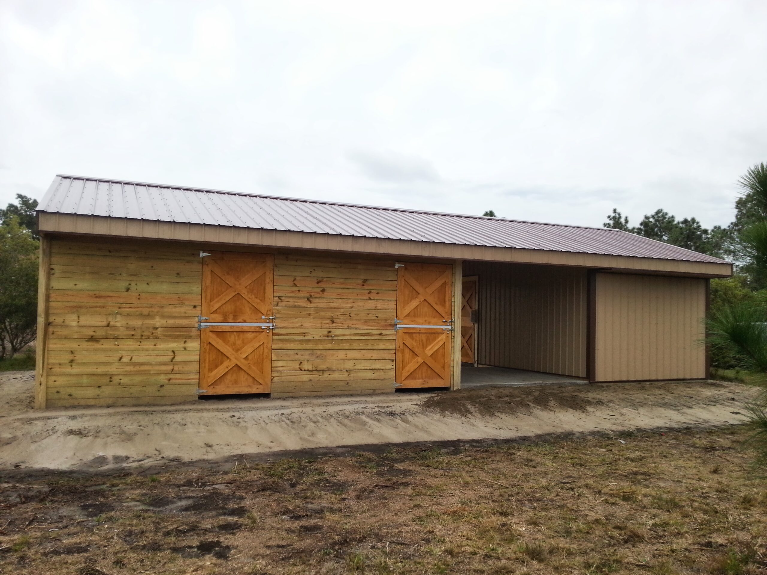 Custom barn built by Buildings By Bill near Lakeland, Florida