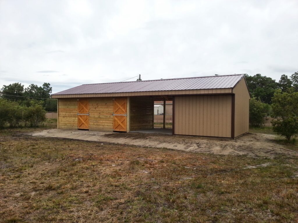 Equestrian barn built by Buildings By Bill in Central Florida