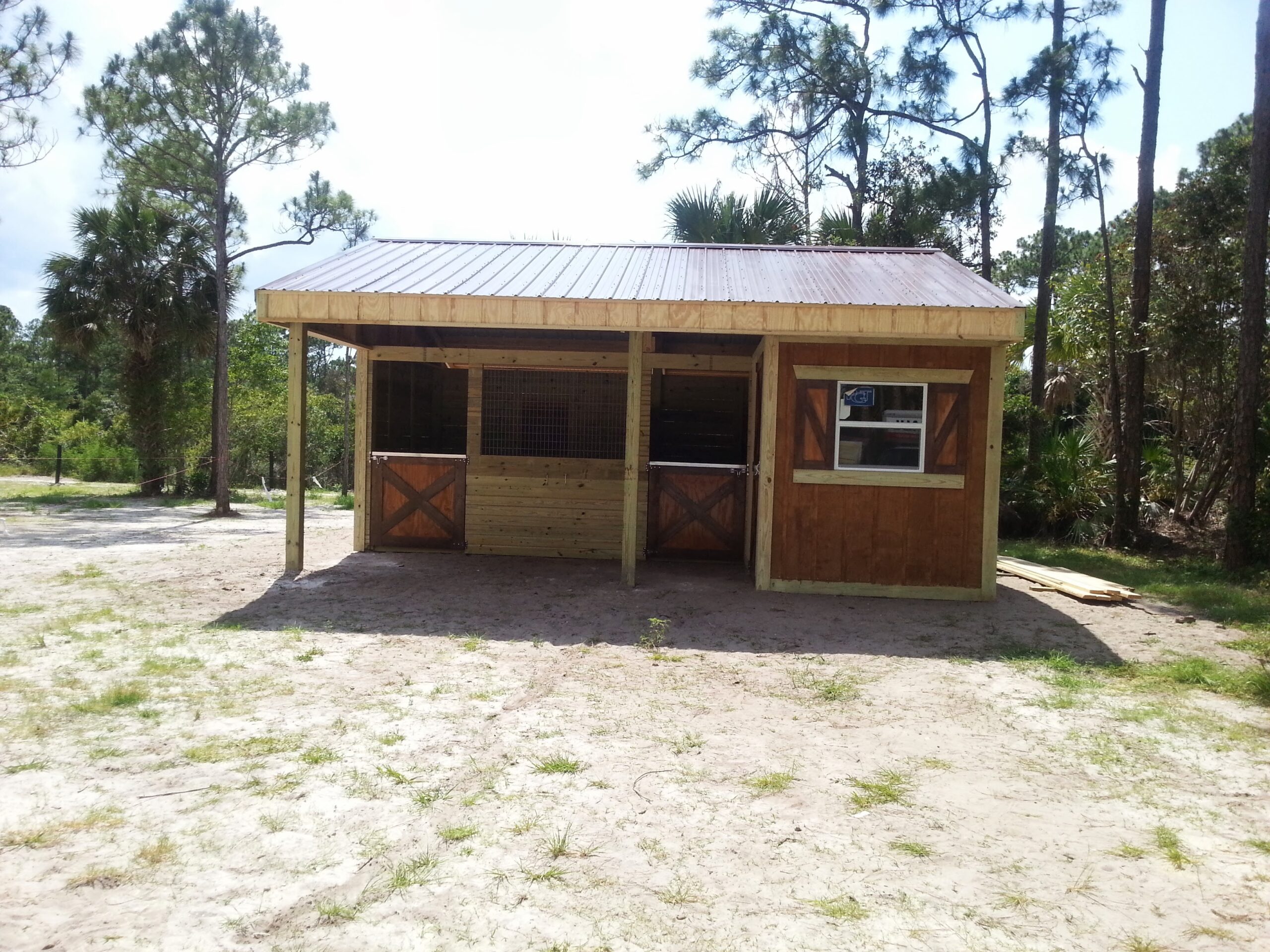 Custom barn built by Buildings By Bill in Brevard County, Florida