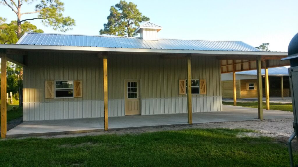 Cupola with weathervane on a Central Florida barn