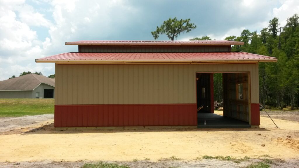 Custom workshop built by Buildings By Bill in Central Florida