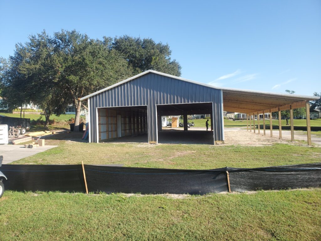 Custom storage shed built by Buildings By Bill in Florida