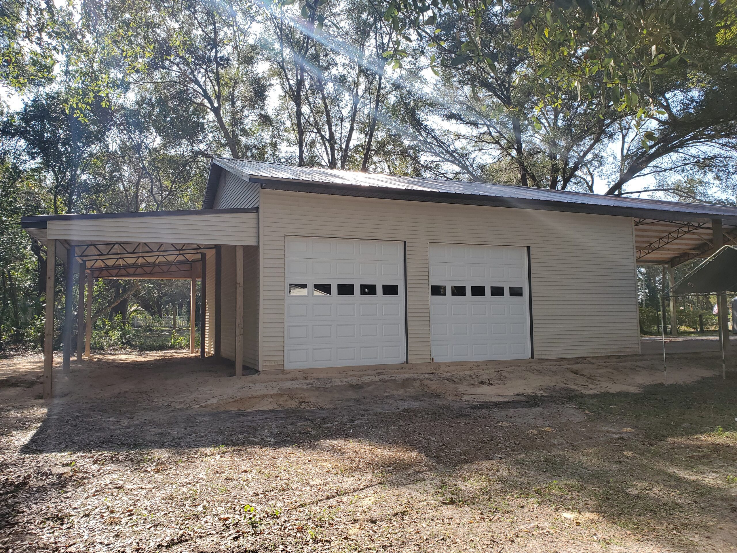 Custom garage built by Buildings By Bill in Central Florida