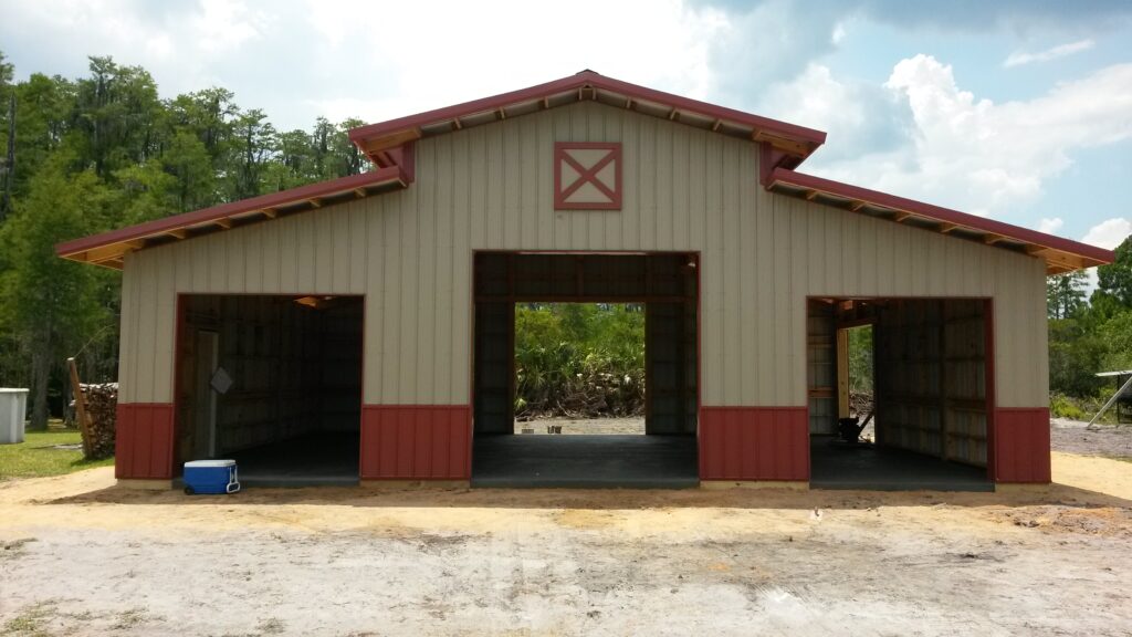 Open carport and RV port build by Buildings By Bill in Florida